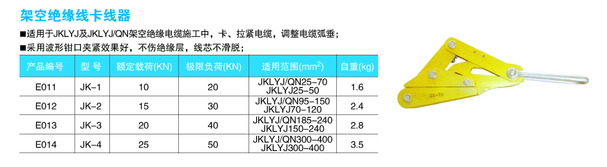 架空绝缘线卡线器1