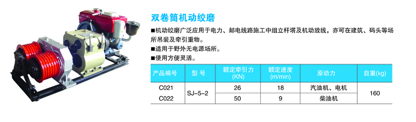 双卷筒机动绞磨1
