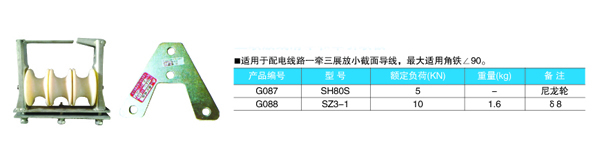 三联放线滑车和牵引联板