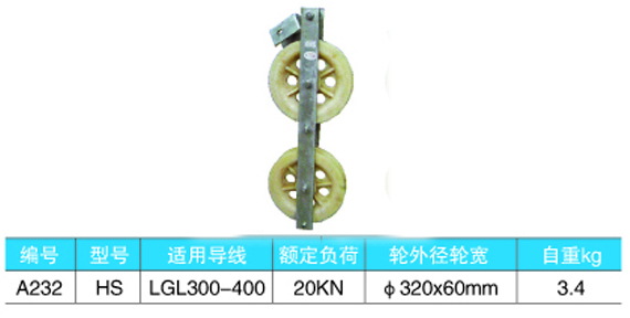 双轮放线滑车
