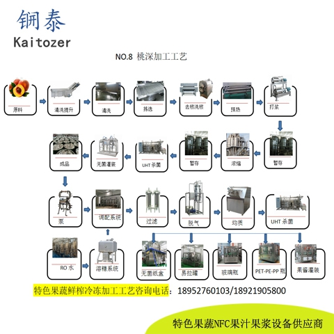 08黄桃水密桃白桃鲜榨冷冻果浆核心设备