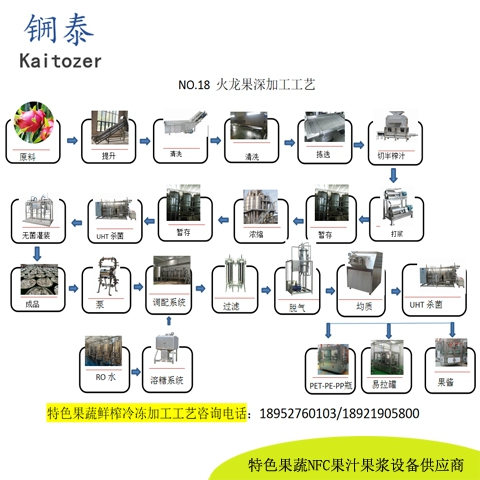 18火龙果鲜榨冷冻果浆核心设备