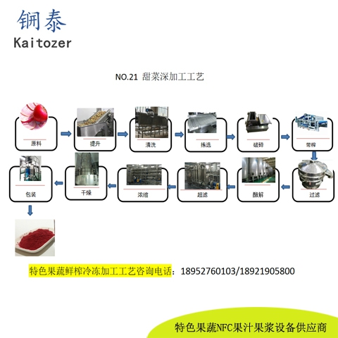 21甜菜鲜榨冷冻果汁核心设备